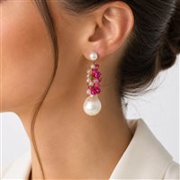 Orecchini Cianfrone Gioielli Donna in Oro Perla LOR6874AG - LOR6874AG